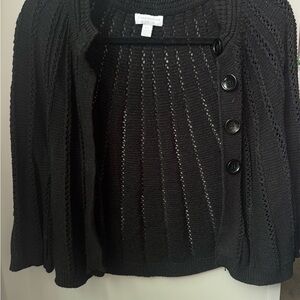 Charter Club Black Knit Cardigan